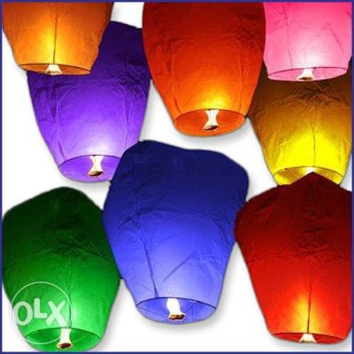 Colorful and White Sky Lanterns - For Sale