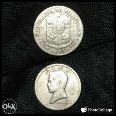 1972-74 Rizal Head 1Peso Coin