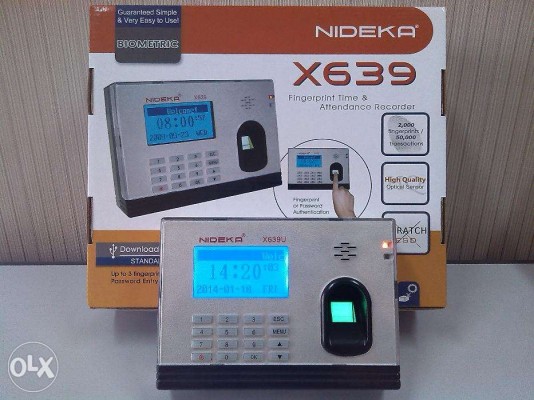 Nideka Fingerprint Attendance Recorder, with time keeping software