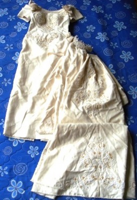 wedding gown -handbeaded custom made
