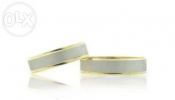 14k 2Tone Gold Wedding Ring by Diamond Fire