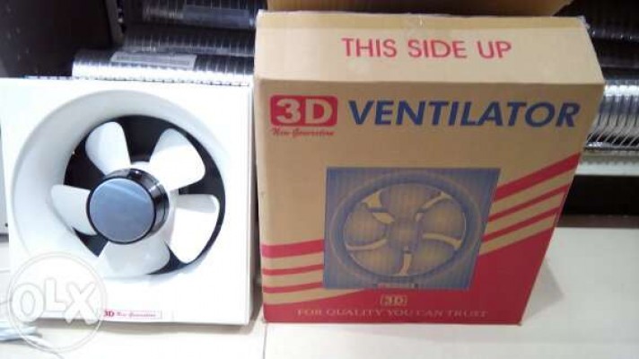 NEW 3D Ventilator 10” Exhaust Fan- E-25SH2 (White)