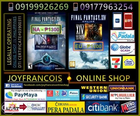 FFXIV Final Fantasy XIV 60 Days Game Time Card Subscription NA US EU