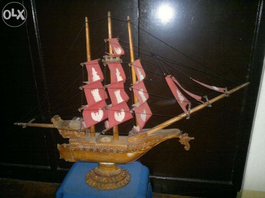 Rare Antique Vintage Galleon Ship Boat Battleship Museum Piece