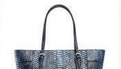 Bnwt Authentic Guess Delaney Blue Python Shoppers Tote Bag