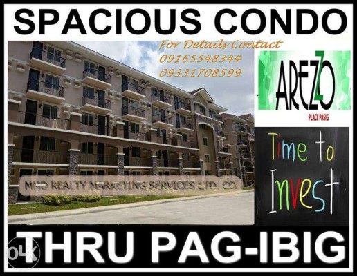 For Sale Thru Pag-Ibig Arezzo Place Condo For Sale in Pasig City