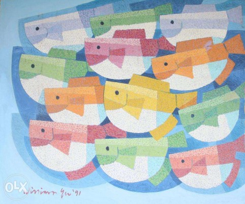 William Yu - School of Fish Painting