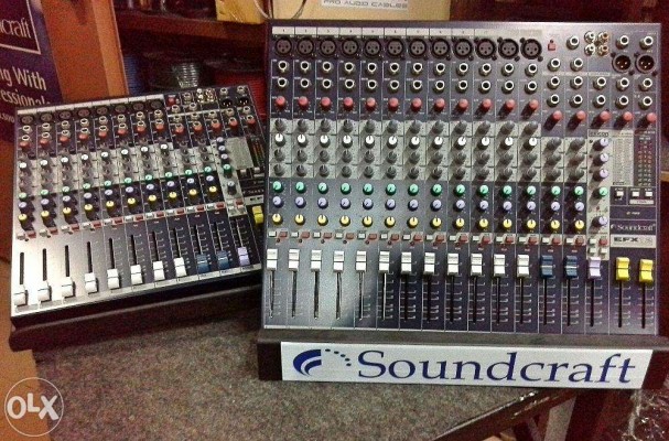 Soundcraft EFX8 and EFX12 Audio Mixer Models with Built-in Effects