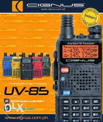 Portable two way CIGNUS Radio UV-85 Dual-band