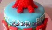 Customized Cake Elmo and Cookie Monster