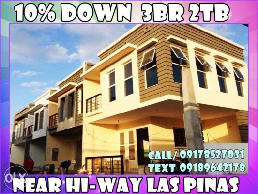 Tiara Homes Laspinas 10% down House and Lot Las Pinas
