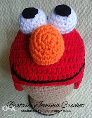 crochet sesame street elmo big bird rilakkuma hat costume
